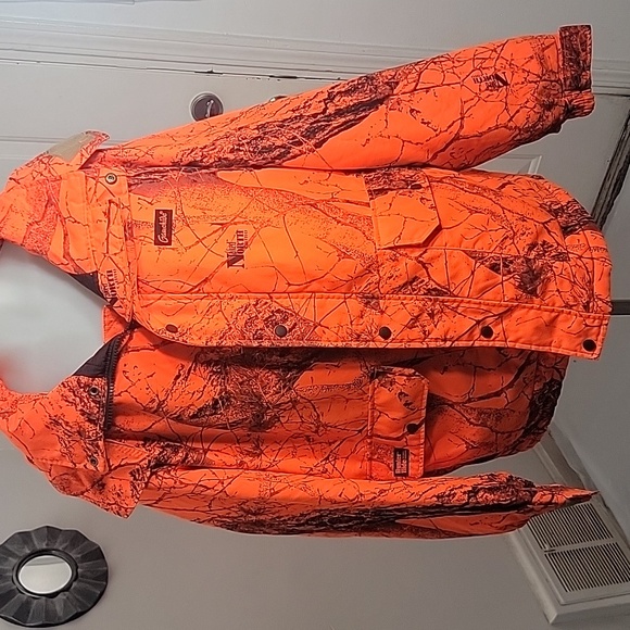 Gamehide Men's Insulated  Resistant Blaze Orange Camo Deerhunter Parka Size XXL - Picture 1 of 15